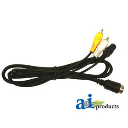 A & I PRODUCTS CabCAM Cable, 4 Pin Male/RCA Male/Power 2.1" x7.2" x1.9" A-RCACABLE